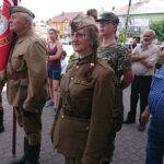 09.08.2020. Jędrzejów. 55. Marsz Szlakiem I Kompani Kadrowej. Powitanie uczestników marszu / Ewa Pociejowska-Gawęda / Radio Kielce