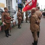 09.08.2020. Jędrzejów. 55. Marsz Szlakiem I Kompani Kadrowej. Powitanie uczestników marszu / Ewa Pociejowska-Gawęda / Radio Kielce