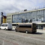 31.08.2020. Kielce. Tymczasowy dworzec autobusowy na Placu Niepodległości / Piotr Kwaśniewski / Radio Kielce