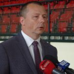 03.08.2020. Opatów. Zakończenie prac remontowych hali sportowej. Na zdjęciu: Grzegorz Gajewski - burmistrz Opatowa / Emilia Sitarska / Radio Kielce