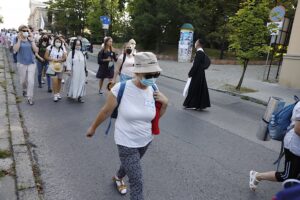 09.08.2020. Kielce. 39. Piesza Pielgrzymka Kielecka na Jasną Górę wyruszyła ze stolicy województwa świętokrzyskiego / Jarosław Kubalski / Radio Kielce