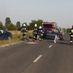 06.08.2020. Ruda Maleniecka. Zderzenie trzech pojazdów / Jarosław Kubalski / Radio Kielce