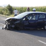 06.08.2020. Ruda Maleniecka. Zderzenie trzech pojazdów / Jarosław Kubalski / Radio Kielce