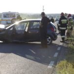 06.08.2020. Ruda Maleniecka. Zderzenie trzech pojazdów / Jarosław Kubalski / Radio Kielce