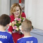 27.08.2020 Chmielnik. Otwarcie hali sportowej. Wiceminister sportu Anna Krupka / Jarosław Kubalski / Radio Kielce