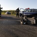 06.08.2020. Ruda Maleniecka. Zderzenie trzech pojazdów / Jarosław Kubalski / Radio Kielce