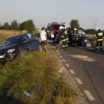 06.08.2020. Ruda Maleniecka. Zderzenie trzech pojazdów / Jarosław Kubalski / Radio Kielce