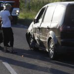 06.08.2020. Ruda Maleniecka. Zderzenie trzech pojazdów / Jarosław Kubalski / Radio Kielce