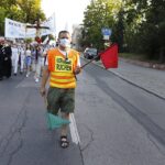 09.08.2020. Kielce. 39. Piesza Pielgrzymka Kielecka na Jasną Górę wyruszyła ze stolicy województwa świętokrzyskiego / Jarosław Kubalski / Radio Kielce