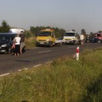 06.08.2020. Ruda Maleniecka. Zderzenie trzech pojazdów / Jarosław Kubalski / Radio Kielce