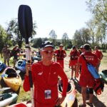 22.08.2020 Morawica. Spływ kajakowy „U źródeł chrześcijaństwa”. Biskup Marian Florczyk / Jarosław Kubalski / Radio Kielce