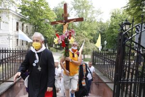 08.08.2020. Kielce. 39. Piesza Pielgrzymka Diecezji Kieleckiej na Jasną Górę. Na zdjęciu: Jan Piotrowski - biskup kielecki / Jarosław Kubalski / Radio Kielce