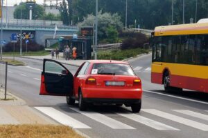 08.08.2020. Kielce. Potrącenie pieszej na ulicy Grunwaldzkiej / Piotr Kwaśniewski / Radio Kielce