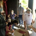 02.08.2020. Sandomierz. Festiwalu Muzyki Sakralnej „Ucho Igielne”. Na zdjęciu (po lewej): Maciej Kusztal / Grażyna Szlęzak-Wójcik / Radio Kielce