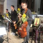 02.08.2020. Sandomierz. Festiwalu Muzyki Sakralnej „Ucho Igielne”. Na zdjęciu: Atom String Quartet / Grażyna Szlęzak-Wójcik / Radio Kielce