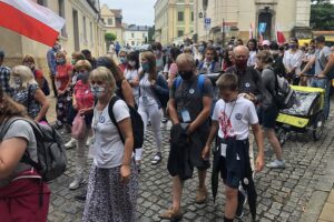 04.08.2020. Sandomierz. Pielgrzymka Ziemi Sandomierskiej  na Jasną Górę / Grażyna Szlęzak-Wójcik / Radio Kielce