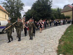 31.08.2020 Sandomierz. Uroczystości z okazji 40-lecia powstania NSZZ „Solidarność”. Skwer Solidarności w Sandomierzu / Grażyna Szlęzak-Wójcik / Radio Kielce