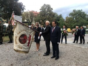 31.08.2020 Sandomierz. Uroczystości z okazji 40-lecia powstania NSZZ „Solidarność”. Skwer Solidarności w Sandomierzu / Grażyna Szlęzak-Wójcik / Radio Kielce