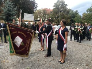 31.08.2020 Sandomierz. Uroczystości z okazji 40-lecia powstania NSZZ „Solidarność”. Skwer Solidarności w Sandomierzu / Grażyna Szlęzak-Wójcik / Radio Kielce