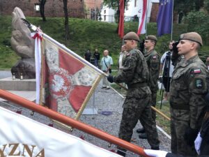 31.08.2020 Sandomierz. Uroczystości z okazji 40-lecia powstania NSZZ „Solidarność”. Skwer Solidarności w Sandomierzu / Grażyna Szlęzak-Wójcik / Radio Kielce