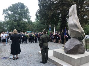 31.08.2020 Sandomierz. Uroczystości z okazji 40-lecia powstania NSZZ „Solidarność”. Skwer Solidarności w Sandomierzu / Grażyna Szlęzak-Wójcik / Radio Kielce