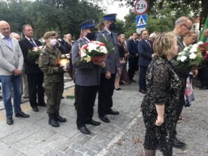 31.08.2020 Sandomierz. Uroczystości z okazji 40-lecia powstania NSZZ „Solidarność”. Skwer Solidarności w Sandomierzu / Grażyna Szlęzak-Wójcik / Radio Kielce