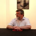 05.08.2020. Kielce. Konferencja prasowa przed XXVI Międzynarodowym Festiwalem Muzycznym im. Krystyny Jamroz w Busku-Zdroju. Na zdjęciu: Robert Wieczorek - Kieleckie Centrum Kultury / Faustyna Terelak / Radio Kielce