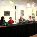 05.08.2020. Kielce. Konferencja prasowa przed XXVI Międzynarodowym Festiwalem Muzycznym im. Krystyny Jamroz w Busku-Zdroju. Na zdjęciu (od lewej): Augustyna Nowacka - dyrektor KCK, Karolina Kępczyk - dyrektor Buskiego Samorządowego Centrum Kultury, Artur Jaroń - dyrektor artystyczny Międzynarodowego Festiwalu Muzycznego im. Krystyny Jamroz, Robert Wieczorek - Kieleckie Centrum Kultury / Faustyna Terelak / Radio Kielce