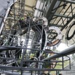 04.08.2020 Kielce. Amfiteatr na Kadzielni. Budowa sceny na Festiwal Muzyki Tanecznej / Jarosław Kubalski / Radio Kielce