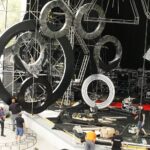 04.08.2020 Kielce. Amfiteatr na Kadzielni. Budowa sceny na Festiwal Muzyki Tanecznej / Jarosław Kubalski / Radio Kielce