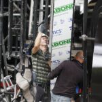 04.08.2020 Kielce. Amfiteatr na Kadzielni. Budowa sceny na Festiwal Muzyki Tanecznej / Jarosław Kubalski / Radio Kielce