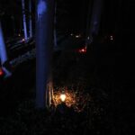 11.08.2020 Szewce. Marsz Szlakiem I Kompanii Kadrowej. Apel i zapalenie zniczy w lesie, gdzie dokonywano rozstrzeliwań Żołnierzy Wyklętych / Jarosław Kubalski / Radio Kielce