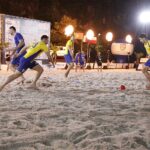23.08.2020 Kielce. Festiwal sportów plażowych na Kadzielni. Mecz pokazowy plażowej piłki ręcznej w wykonaniu Łomża Vive Kielce / Jarosław Kubalski / Radio Kielce