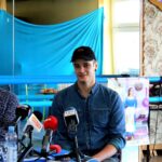 24.08.2020 Kielce. KTT. Konferencja przed premierą „Kopciuszka”. Na zdjęciu (od lewej): Grzegorz Pańtak - zastępca dyrektora Kieleckiego Teatru Tańca i Aleksander Staniszewski / Faustyna Terelak / Radio Kielce