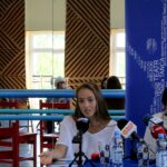 24.08.2020 Kielce. KTT. Konferencja przed premierą „Kopciuszka”. Na zdjęciu (od lewej): Małgorzata Kowalska i Elżbieta Pańtak - dyrektor Kieleckiego Teatru Tańca / Faustyna Terelak / Radio Kielce