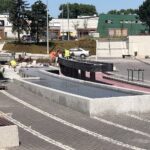 31.07.2020. Kielce. Fontanna przed dworcem autobusowym / Robert Felczak / Radio Kielce