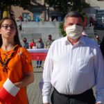 01.08.2020 Ostrowiec. 76. rocznica wybuchu Powstania Warszawskiego. Na zdjęciu (po prawej): Andrzej Kryj - poseł PiS / Emilia Sitarska / Radio Kielce