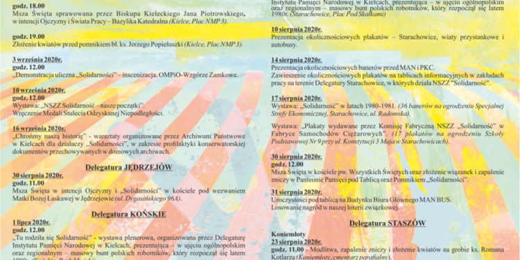 40. ROCZNICA POWSTANIA NSZZ "SOLIDARNOŚĆ" - REGION ŚWIĘTOKRZYSKI / NSZZ Solidarność