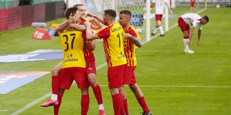 18.07.2020. Kielce. 37. kolejka PKO Ekstraklasy: Korona Kielce - ŁKS Łódź / Wiktor Taszłow / Radio Kielce