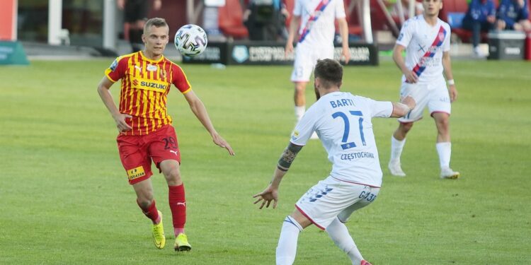 23.06.2020. Kielce. 32. kolejka PKO Ekstraklasy: Korona Kielce - Raków Częstochowa / Wiktor Taszłow / Radio Kielce