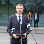 27.08.2020 Kielce. Otwarcie zmodernizowanego dworca autobusowego. Na zdjęciu: Marcin Czyża - zastępca prezesa PARP / Wiktor Taszłow / Radio Kielce