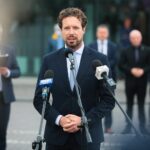 27.08.2020 Kielce. Otwarcie zmodernizowanego dworca autobusowego. Na zdjęciu: Marcin Czyża - zastępca prezesa PARP / Wiktor Taszłow / Radio Kielce