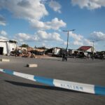 25.08.2020 Kielce. Pozostałości spalonego marketu Lidl przy ulicy Piekoszowskiej / Wiktor Taszłow / Radio Kielce