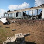 25.08.2020 Kielce. Pozostałości spalonego marketu Lidl przy ulicy Piekoszowskiej / Wiktor Taszłow / Radio Kielce