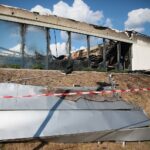 25.08.2020 Kielce. Pozostałości spalonego marketu Lidl przy ulicy Piekoszowskiej / Wiktor Taszłow / Radio Kielce