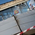25.08.2020 Kielce. Pozostałości spalonego marketu Lidl przy ulicy Piekoszowskiej / Wiktor Taszłow / Radio Kielce