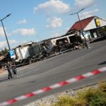 25.08.2020 Kielce. Pozostałości spalonego marketu Lidl przy ulicy Piekoszowskiej / Wiktor Taszłow / Radio Kielce