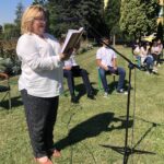 04.09.2020. Sandomierz. Narodowe Czytanie w Zespole Szkół Centrum Kształcenia Rolniczego w Sandomierzu. Na zdjęciu: Alicja Szatan - dyrektor Zespołu Szkół Centrum Kształcenia Rolniczego w Sandomierzu / Grażyna Szlęzak-Wójcik / Radio Kielce