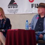 05.09.2020 Jędrzejów. Festiwal Sztuk im. Ludwika Paka. Na zdjęciu (od lewej): Urszula Lubczyńska-Gładka - wiceprezes Instytutu Kultury Ireneusza Ślusarczyka i Jan Nowicki - aktor / Ewa Pociejowska-Gawęda / Radio Kielce