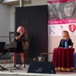 05.09.2020 Jędrzejów. Festiwal Sztuk im. Ludwika Paka. Na zdjęciu (od lewej): Sebastian Sipa, Barbara Sipa, Urszula Lubczyńska-Gładka - wiceprezes Instytutu Kultury Ireneusza Ślusarczyka i Jan Nowicki - aktor / Ewa Pociejowska-Gawęda / Radio Kielce